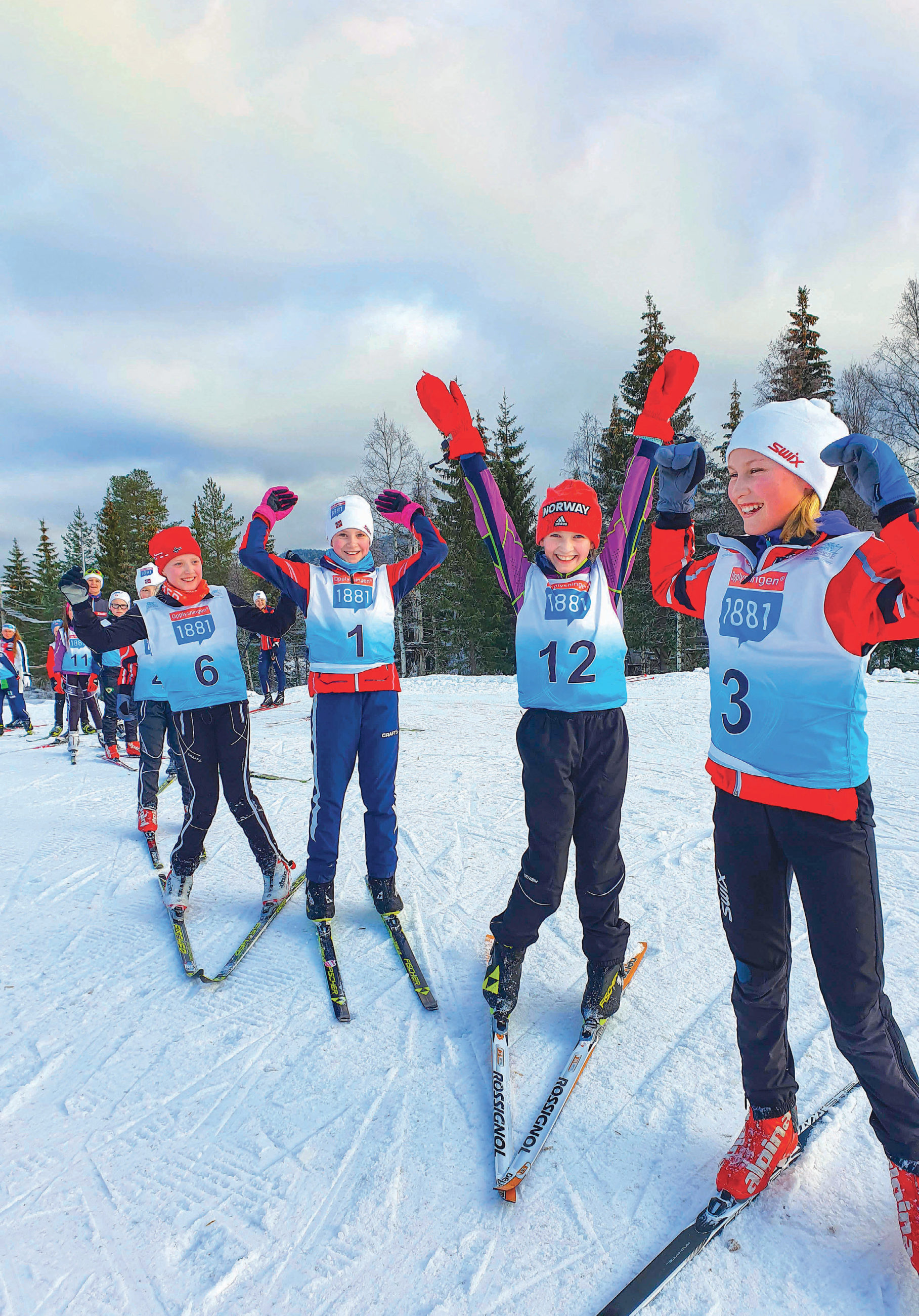 TRENINGSGLEDE: Norges Skiforbund Kombinert har gjennom en årrekke arrangert miljøsamling på snø i starten av november for yngre kombinertløpere.