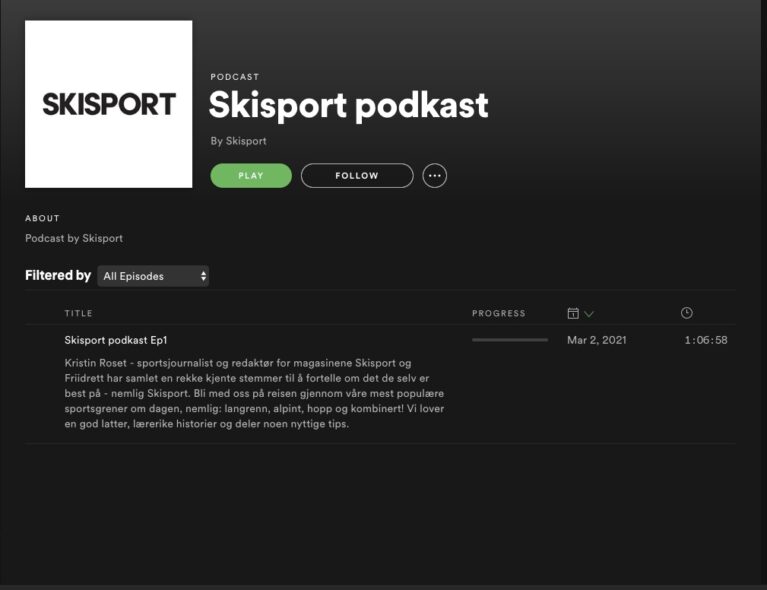 SKIsports første podcast episode er ute!
