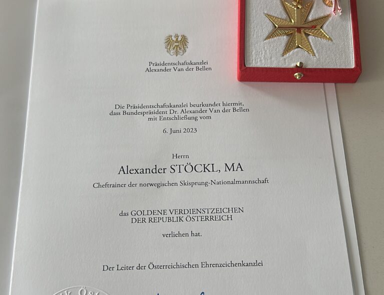 Alexander Stöckl hedret med østerriksk orden- for å være en god ambassadør for sitt hjemland