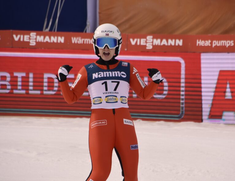 Fantastisk fremgang for Heidi Dyhre Traaserud i skiflygning