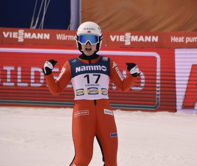 Fantastisk fremgang for Heidi Dyhre Traaserud i skiflygning